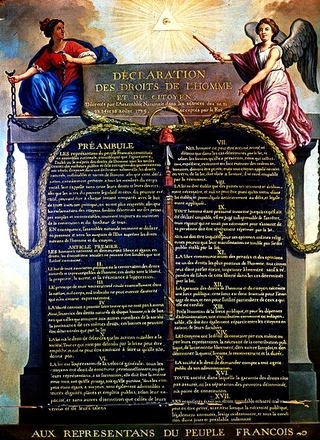 La lointaine Déclaration des Droits de l'Homme et du Citoyen de 1789 qui avait valu à la France la réputation de Pays des Droits de l'Homme.(PH/DR)