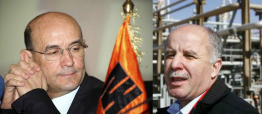 Abdelhamid Zerguine (à g.) et Saïd Sahnoun, ancien et nouveau PDG de Sonatrach (PH/DR)