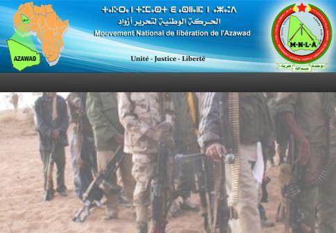 Capture d'écran du site officiel du Mouvement national de libération de l'Azawad. (PH/DR)
