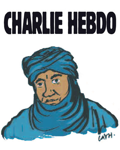 Illustration de l'interview donnée par Mossa Ag Attaher à Charlie Hebdo (PH/DR/ Charlie Hebdo)