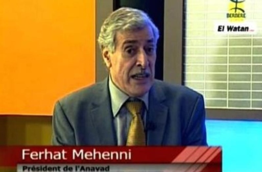 Ferhat Mehenni, président de l'Anavad sur BRTV.(PH/DR/Capture d'écran)