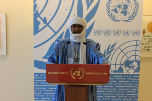Mossa Ag Attaher, porte-parole du MNLA à la 22ème session des Droits de l'Homme des Nations unie, à Genève(PH/DR)