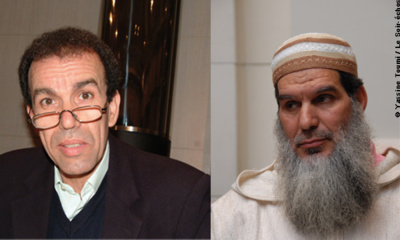 A gauche, Ahmed Aassid militant politique amazigh et laïc. A droite, Mohamed Fizazi, condamné après les Attentats du 16 mai 2003 à Casablanca avant d’être libéré par grâce royale par soucis d’apaisement selon le Makhzen marocaine. (PH/DR)