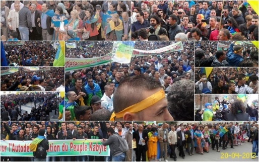 Le MAK s'adresse prioritairement au peuple kabyle et à ses dignes enfants. Tizi-Ouzou, le 20 avril 2013 (Photo SIWEL)