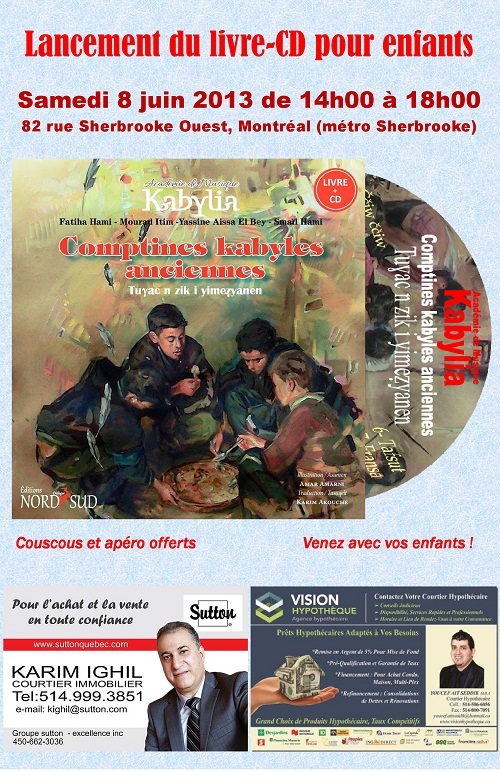 Edition en kabyle : Parution du livre-CD 