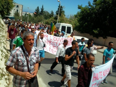 Aokas, encore et toujours en Kabylie, les citoeyens marchent contre le salafisme d'Etat en Kabylie (PH/DR)