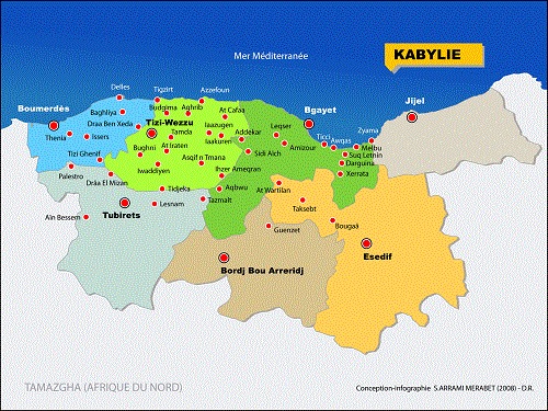 Carte de la Kabylie. PH/DR