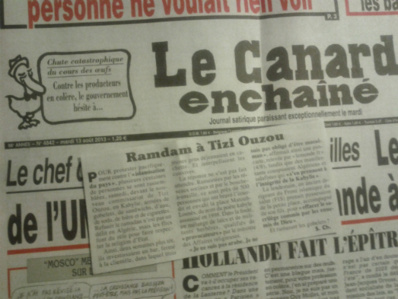 Le Canard enchaîné du mardi 13 août 2013 (PH/DR)
