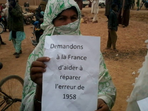 une réfugiée touarègue au camps de Mbéra  s'adresse naïvement à la France. (PH/DR)