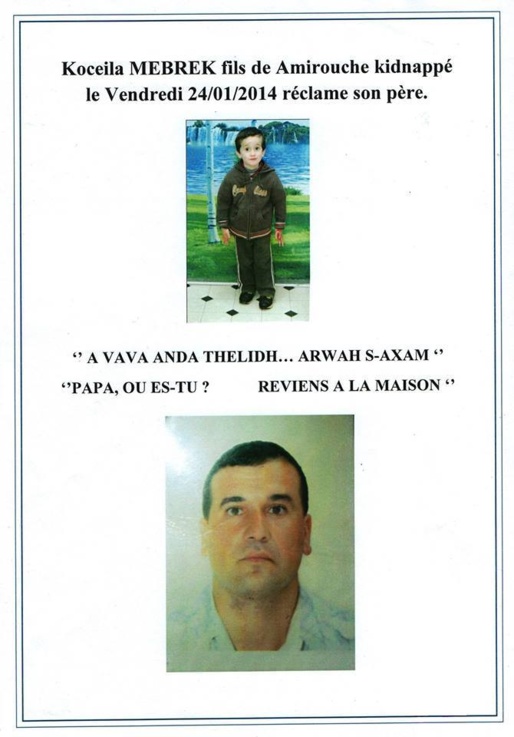 Urgent : appel des Comités de villages d'At Zmenzer pour libérer le kidnappé Amirouche Mebrek