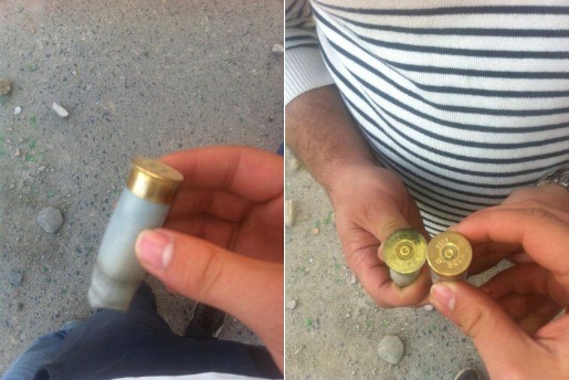 Douilles de cartouches en caoutchouc tirées par la police algérienne lors de la marche du 20 Avril à Tizi-Wezzu, Kabylie (PH/DR)