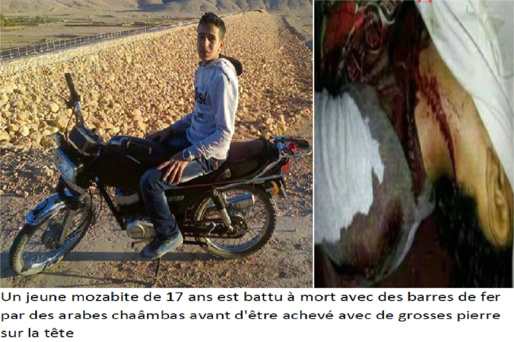 Neuvième meutre à Ghardaia: Un mozabite de 17 ans assassiné par un groupe de jeunes arabes chaambas