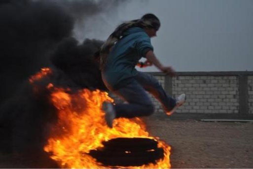 Une combattante pendant l'entrainement. . (Photo/ Hamid Mesud/France 24) Une combattante pendant l'entrainement. . (Photo/ Hamid Mesud/France 24)