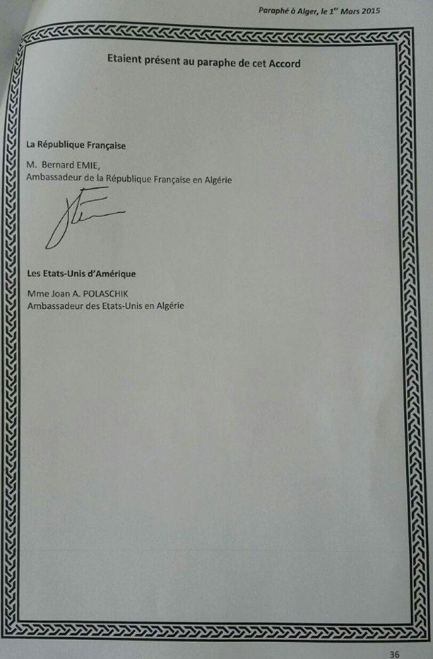 Accord d'Alger (Mali- Azawad) : Bilal AG Acherif refuse de signer, les USA non plus n'ont pas signé..