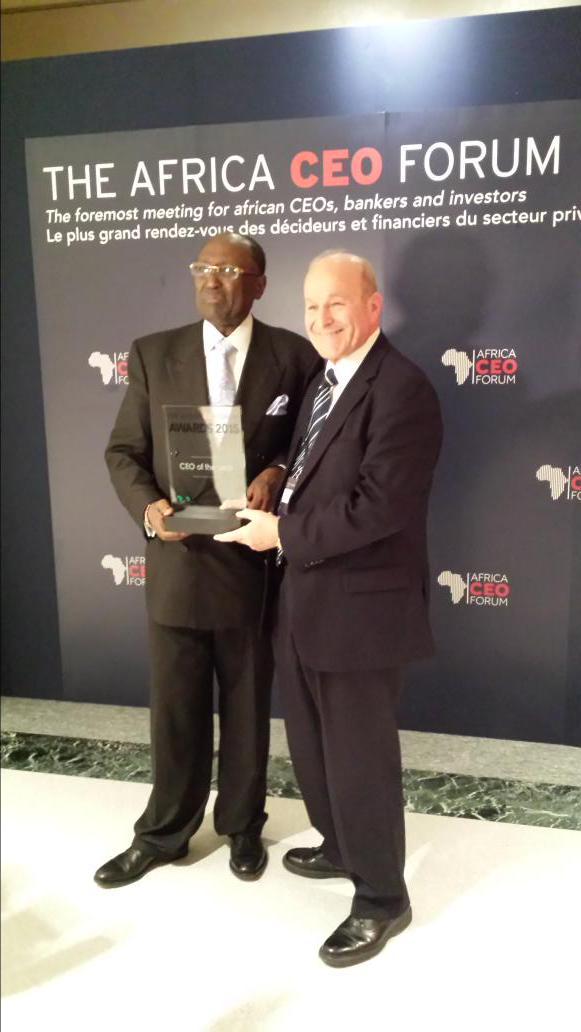 Chris Kirubi, PDG du groupe Centum Investment Company Limited et Issad Rebrab PDG du groupe Cévital (PH/DR)