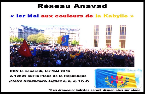 Le Réseau Anavad appelle à un 1er Mai aux couleurs de la Kabylie