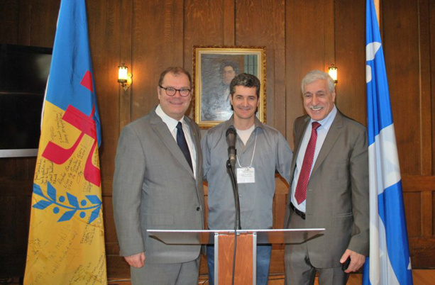 Ferhat Mehenni rencontre deux députés québécois Mario Beaulieu et Carole Poirier