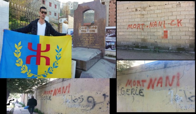 Des tags sur les murs des Issers et de Borj N'Yemnayen (Borj Menail) appelant à la mort d'un jeune militant du MAK à Boumerdes Des tags sur les murs des Issers et de Borj N'Yemnayen (Borj Menail) appelant à la mort d'un jeune militant du MAK à Boumerdes