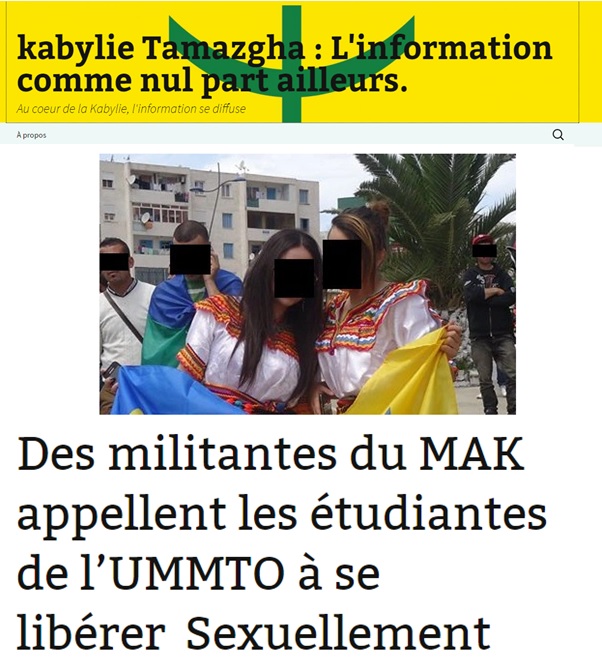 Les services algériens font de la propagande "sexuelle" pour attaquer le MAK 