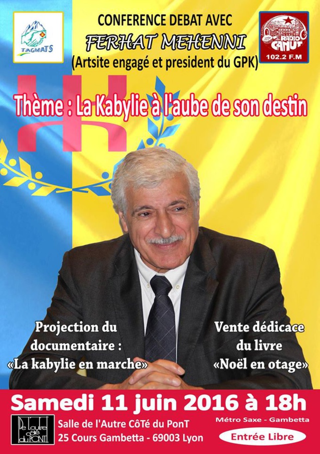 Ferhat Mehenni Président de l'Anavad à Lyon Ferhat Mehenni Président de l'Anavad à Lyon