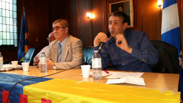 Les vice-présidents de l'Anavad : MM. Lhacène Ziani et Lyazid Abid lors d'une conférence le 24/06/2016 à Montréal (PH/DR)