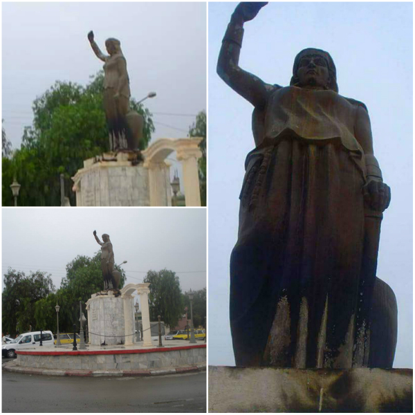 Traces de suie suite à l'incendie de la statue (PH/DR)