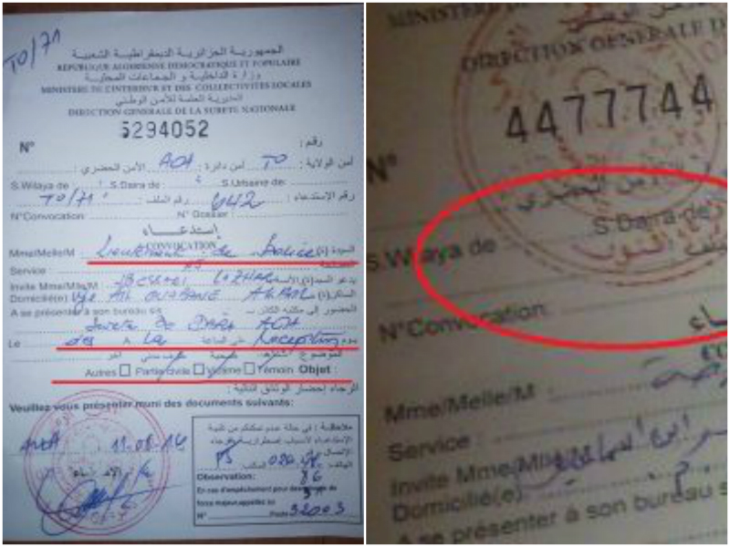 Alerte : Plusieurs militants kabyles de nouveau convoqués par la sûreté de l'Etat algérien