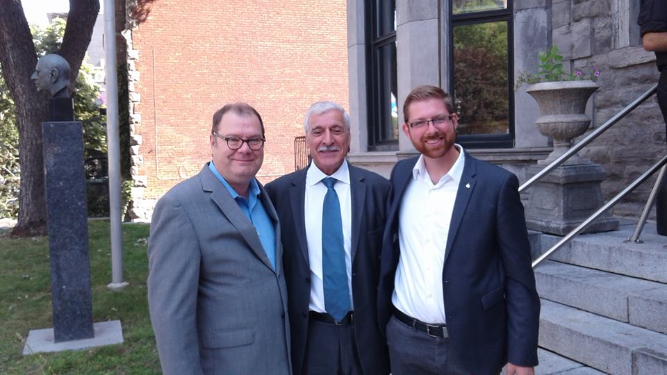 De g. à d. : MM. Mario Beaulieu, Ferhat Mehenni et Xavier Barsalou-Duval (PH/SIWEL)