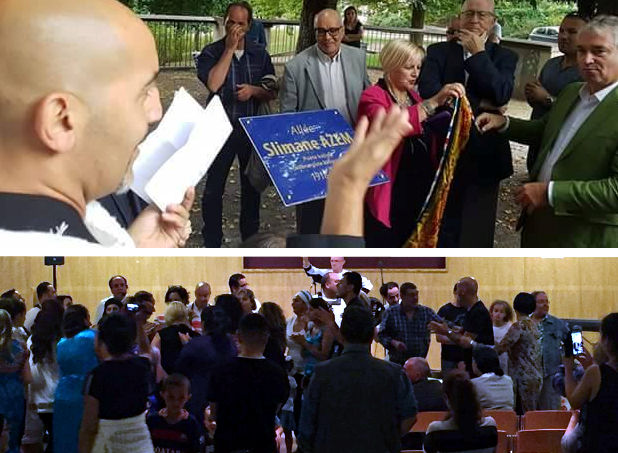Inauguration d’une allée Slimane Azem à Longwy, en Lorraine