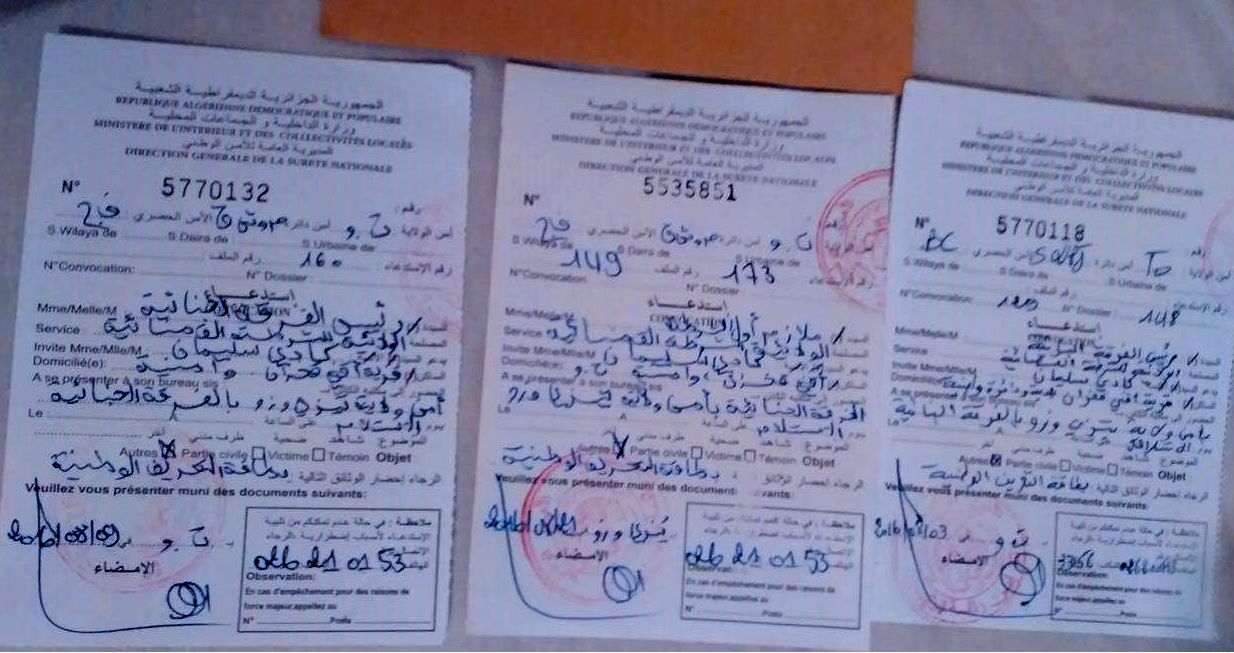 les 3 convocations reçues par Slimane Kadi