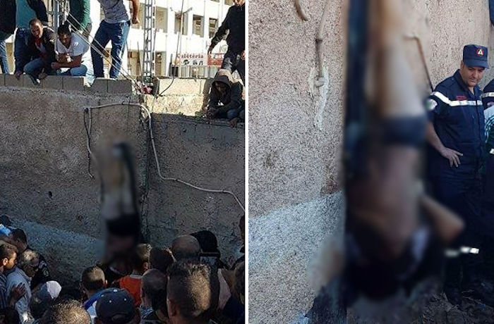 Le pompier à droite n'a pas intervenu alors que l'homme pendu était encore en vie