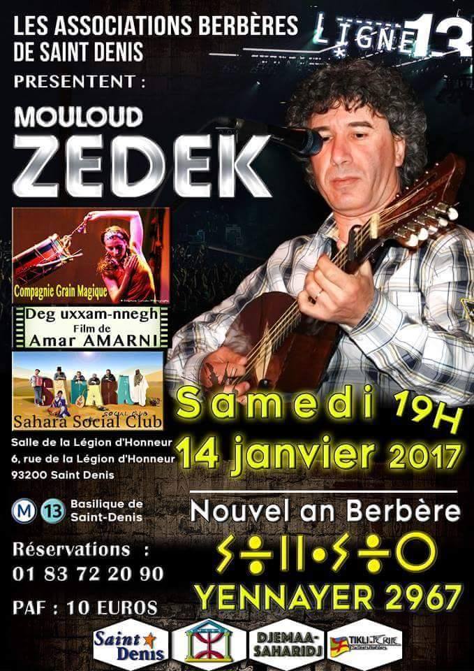 Zeddek Mouloud à Saint-Denis le 14 janvier 2017