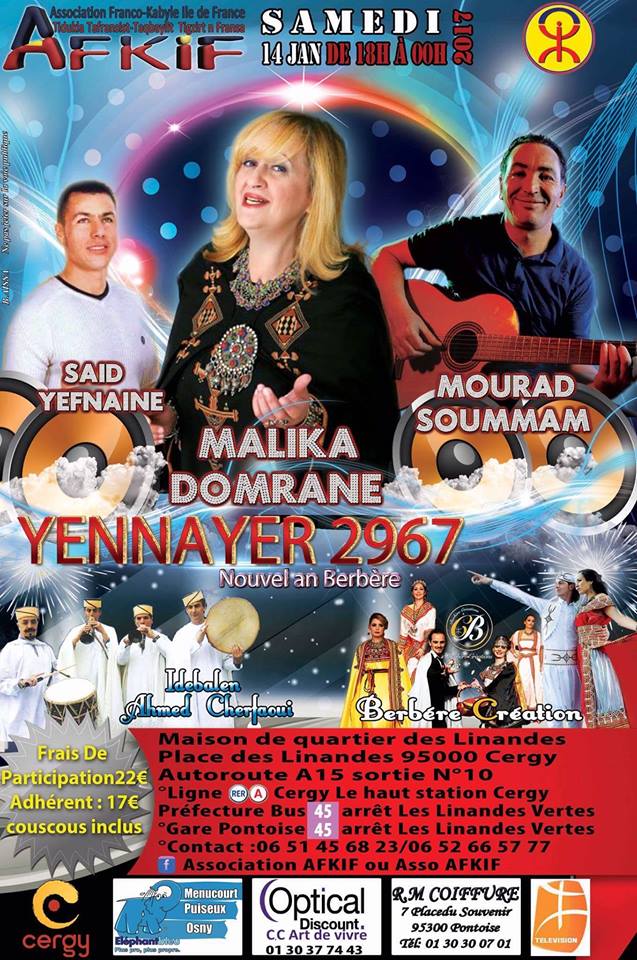 L’Association Franco-Kabyle Ile-de-France célèbre Yennayer le 14 Janvier