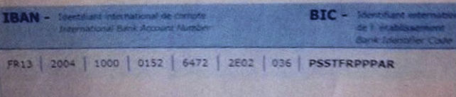 Iban du compte du MAK