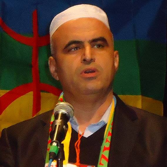 Kameleddine Fekhar à l'Assemblée mondial amazighe où il représentait le peuple mozabite (PH/DR)