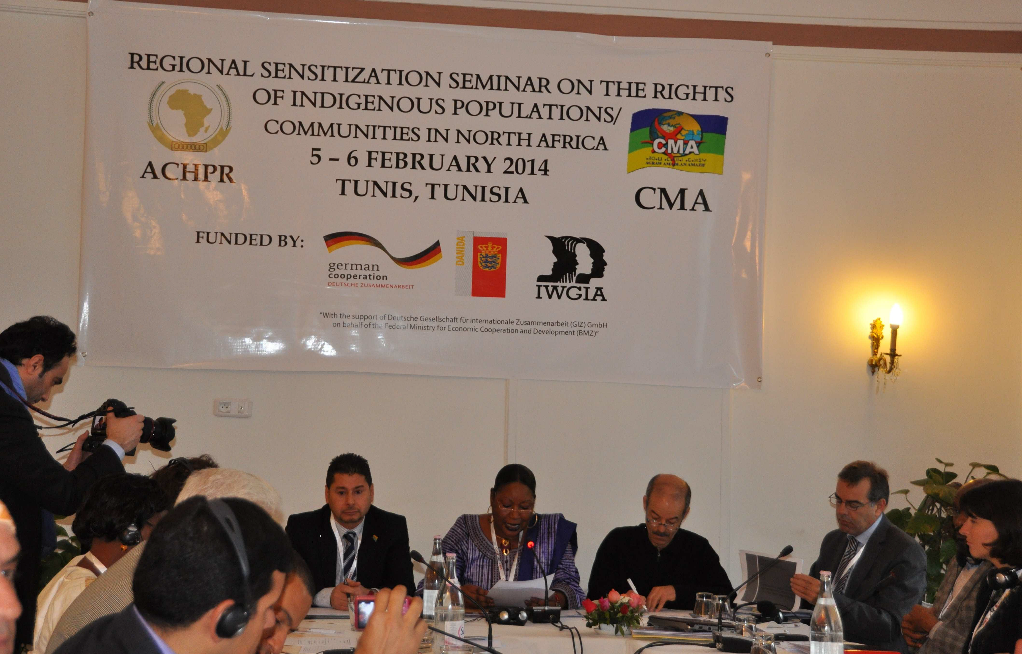 Premier séminaire sur les droits des peuples autochtones d’Afrique du nord Tunis, 5-6 février 2014 (PH/DR)