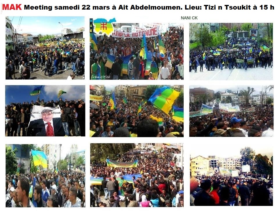 Ait Abdelmoumen : Le MAK anime un meeting populaire le samedi 22 mars à 15h