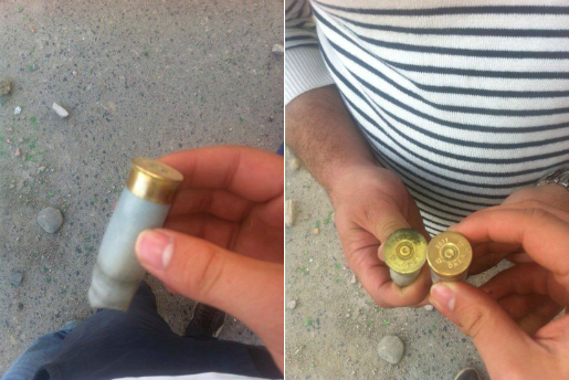 Douilles de cartouches en caoutchouc tirées par la police algérienne lors de la marche du 20 Avril à Tizi-Wezzu, Kabylie (PH/DR)