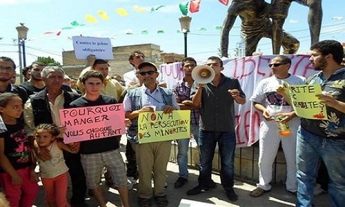 Rassemblement de défense de la liberté de culte tenu à Akbou, cette semaine. PH/DR