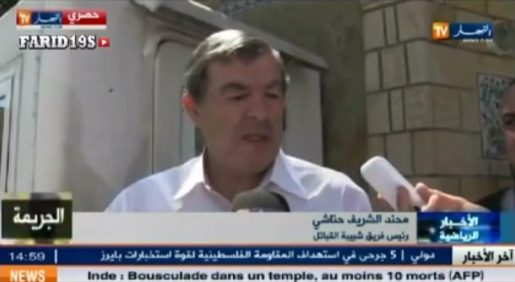 Le président de la JSK interviewé par Ennahar TV (DR)