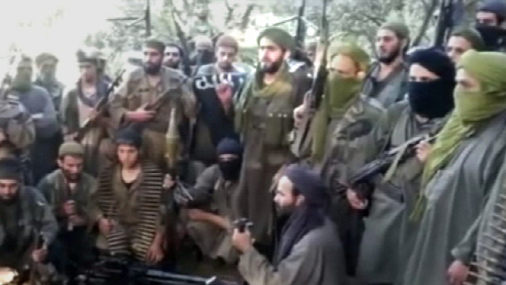 Capture d'écran de la dernière vidéo diffusée le 30 septembre, par le groupe terroriste se réclamant de l’Etat islamique, « Jund al-Khilafa » ( PH/ BFM.tv)