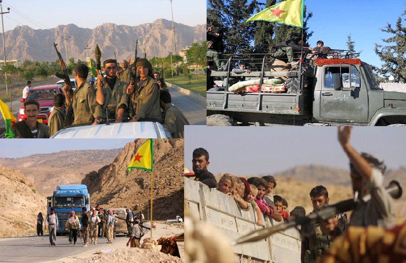 Les kurdes du YPG et YPJ sont venus de Syrie pour ouvrir un corridor et évacuer les Yézidis (PH/DR)