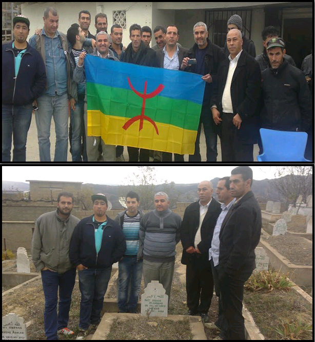 La délagation du MAK avec les citoyens et délégués d’Ibarbachen puis au cimetière pour rendre hommage au militant kabyle Mohand u Ravah Nait Haddad (PH/DR)