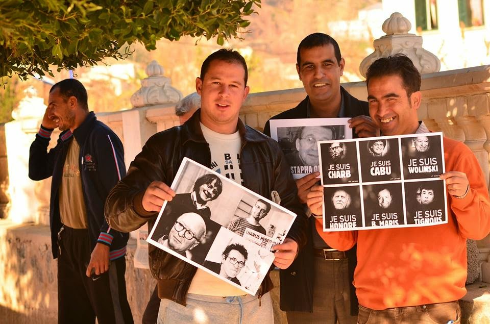 Rassemblement de solidarité avec Charlie Hebdo en Kabylie (PH/DR)