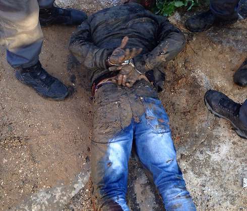 Le terroriste palestinien appréhendé par la police israélienne (PH/DR)