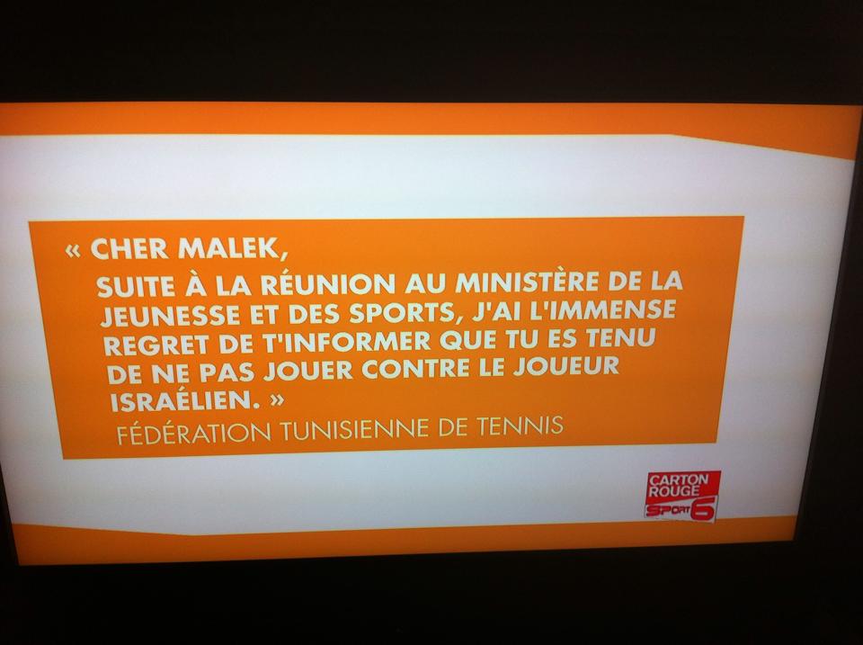 Message de la FTT diffusé par la chaîne de TV française M6 (PH/DR)
