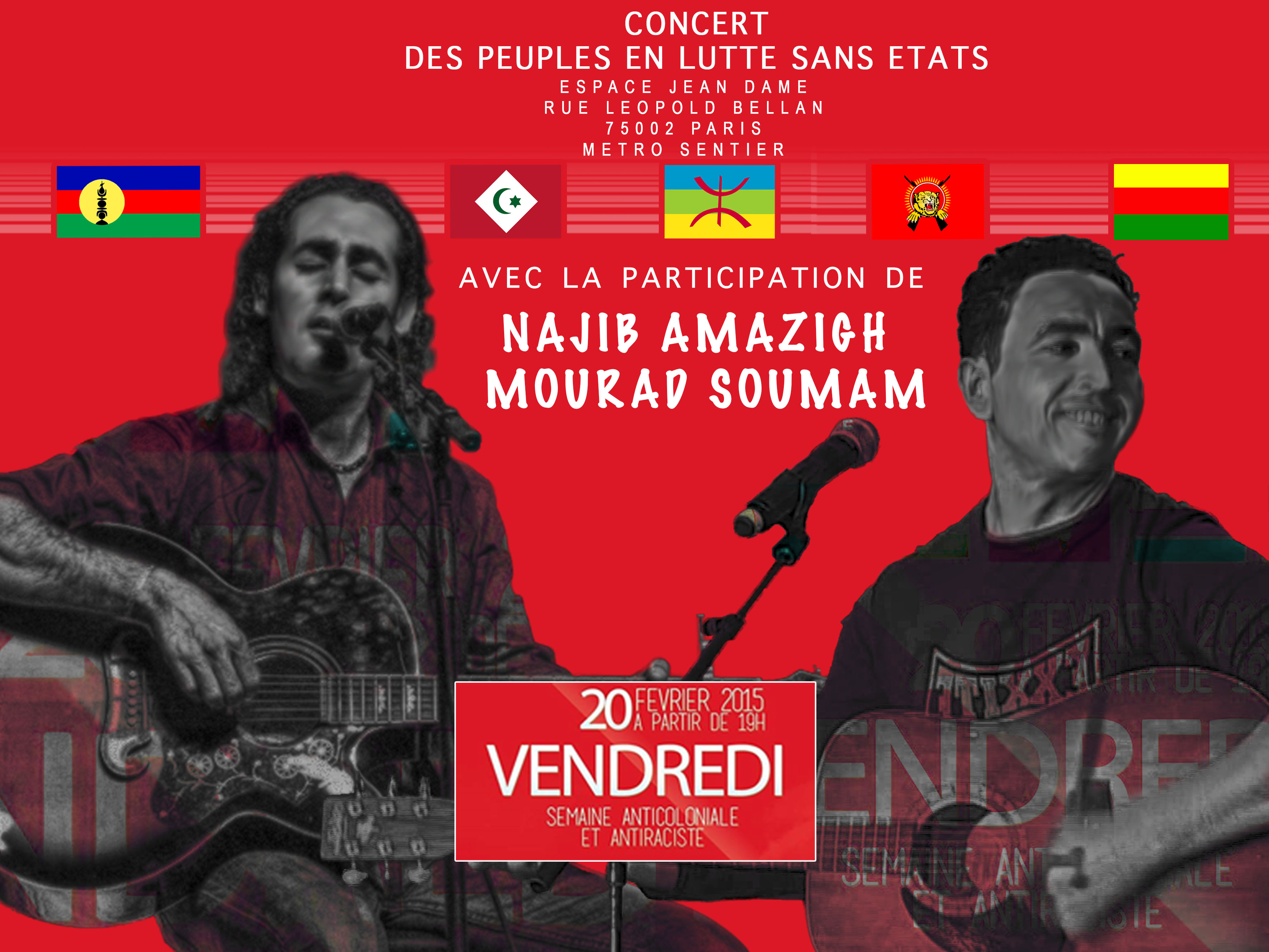 Concert des peuples sans Etats / Vendredi 20 Février à 19h