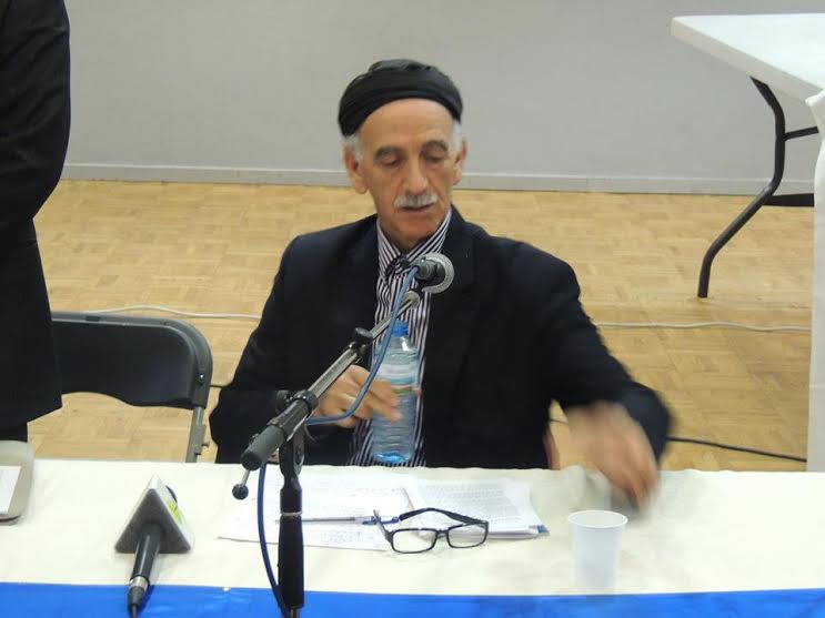 Id belkacem à Clichy lors de la conférence sur les droits des peuples amazighs (PH/DR)