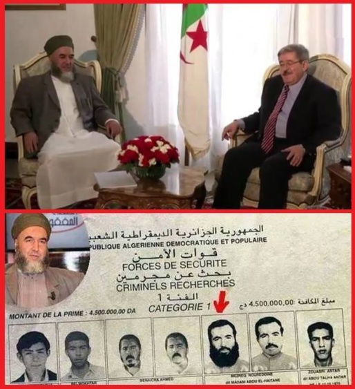 Le premier ministre algérien , A. Ouyahya "consulte" l'émir de l'organisation terroriste de l'AIS, Madani Merzag (PH/DR)
