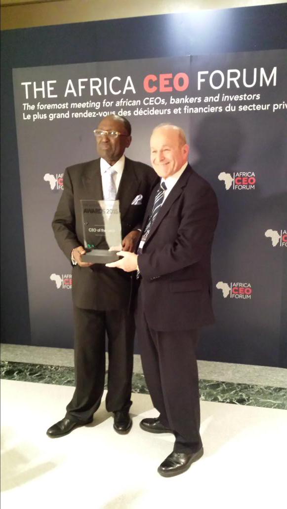 Chris Kirubi, PDG du groupe Centum Investment Company Limited et Issad Rebrab PDG du groupe Cévital (PH/DR)